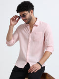 Light Pink Full Sleeve Irish Linen Shirt