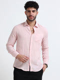 Light Pink Full Sleeve Irish Linen Shirt
