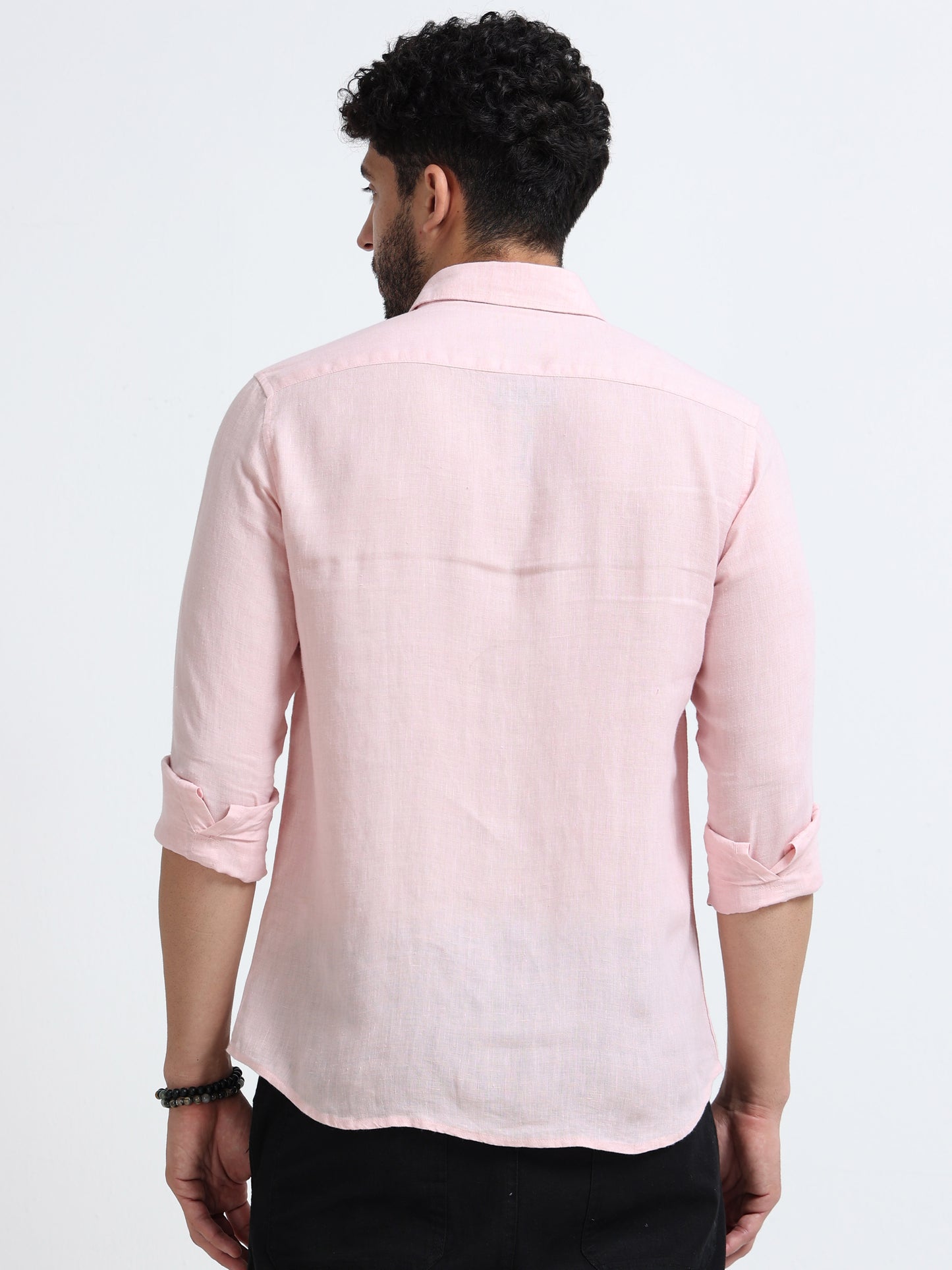 Light Pink Full Sleeve Irish Linen Shirt