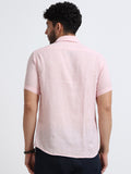 Light Pink Half Sleeve Irish Linen Shirt