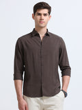 Dark Brown Full Sleeve Imported Viscose Shirt