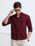 Maroon Full Sleeve Imported Viscose Shirt