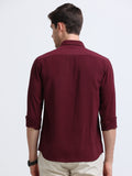 Maroon Full Sleeve Imported Viscose Shirt