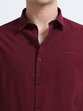 Maroon Full Sleeve Imported Viscose Shirt