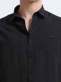 Black Full Sleeve Imported Viscose Shirt
