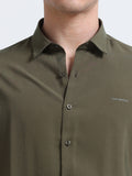 Olive Full Sleeve Imported Viscose Shirt