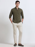 Olive Full Sleeve Imported Viscose Shirt
