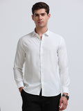 White Full Sleeve Imported Viscose Shirt