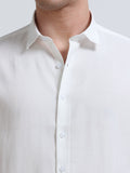 White Full Sleeve Imported Viscose Shirt