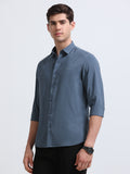Blueish Grey Full Sleeve Imported Viscose Shirt