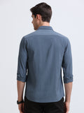 Blueish Grey Full Sleeve Imported Viscose Shirt