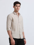Beige Full Sleeve Imported Viscose Shirt