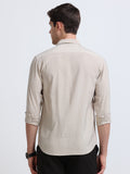 Beige Full Sleeve Imported Viscose Shirt