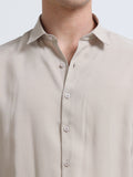 Beige Full Sleeve Imported Viscose Shirt