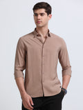 Peach Full Sleeve Imported Viscose Shirt