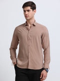 Peach Full Sleeve Imported Viscose Shirt