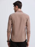 Peach Full Sleeve Imported Viscose Shirt