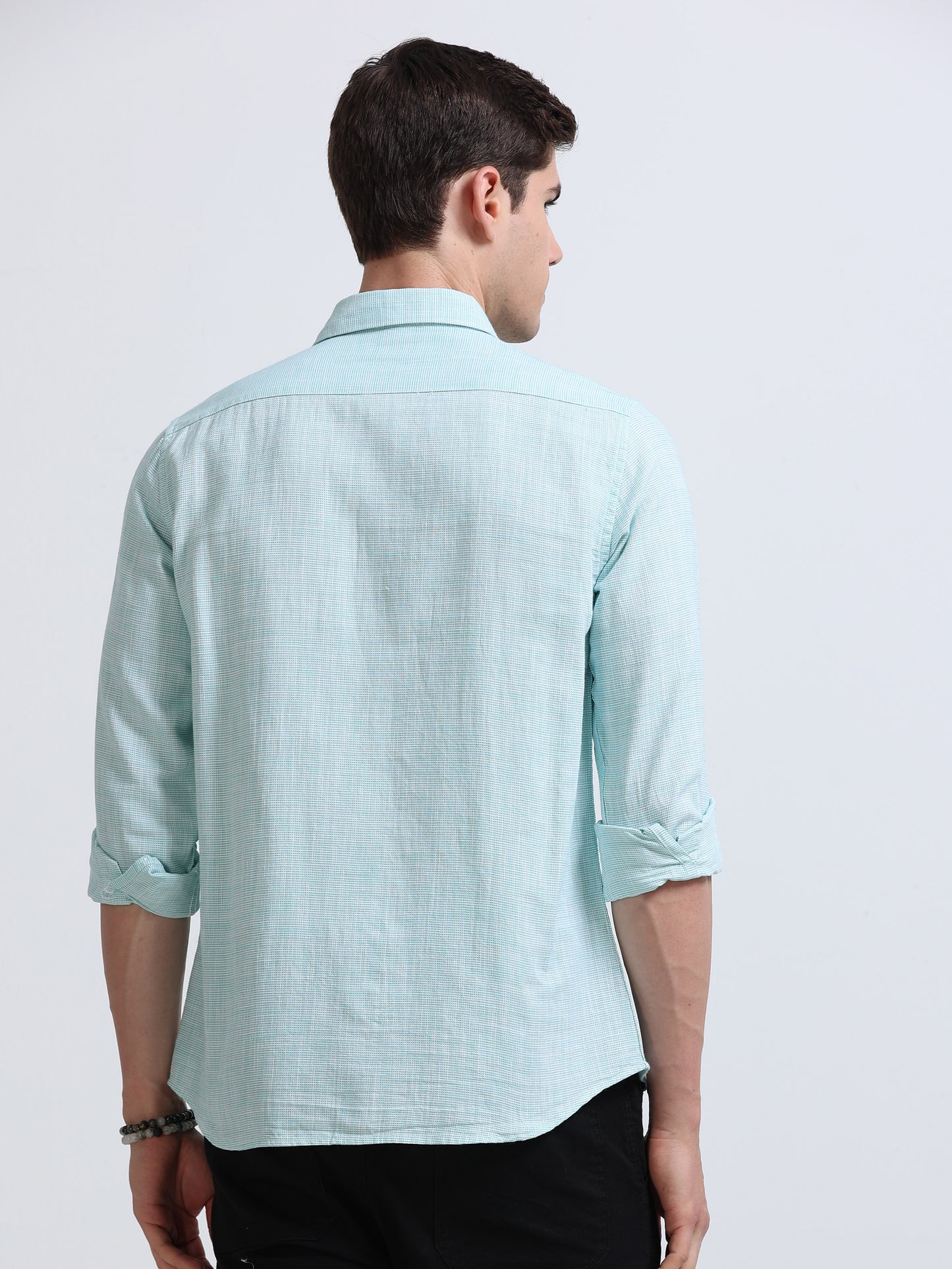 Aqua Breeze Linen Casual Shirt