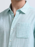 Aqua Breeze Linen Casual Shirt