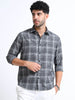 Black Charcoal Italian Cotton Linen Blend Shirt