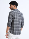 Black Charcoal Italian Cotton Linen Blend Shirt