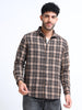Ivory Moss Checks Cotton Blend Shirt