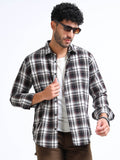 Black Rise Moss Checks Cotton Blend Shirt