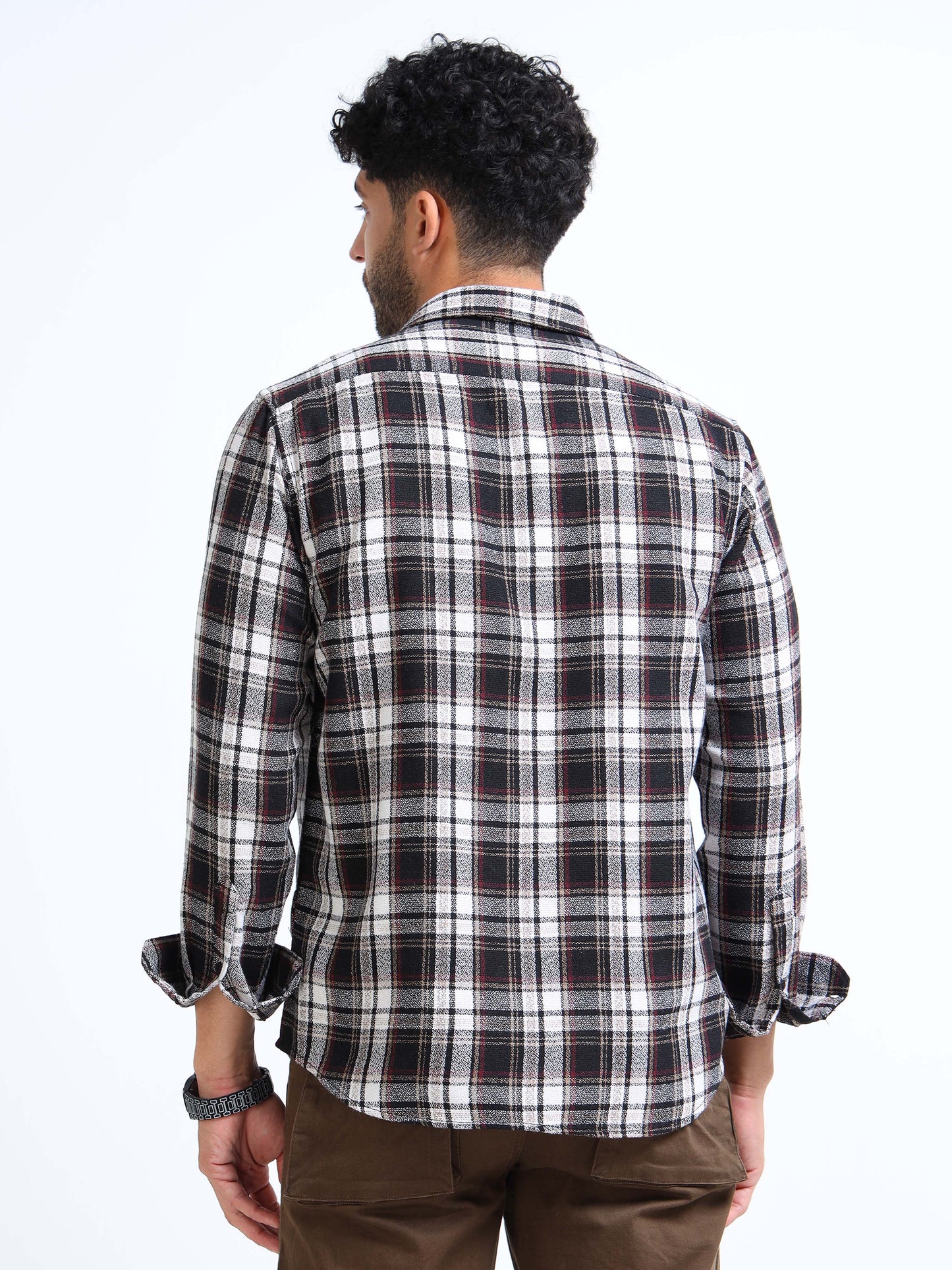 Black Rise Moss Checks Cotton Blend Shirt