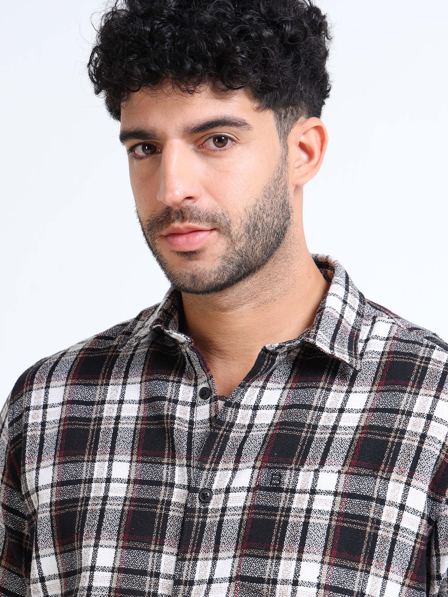 Black Rise Moss Checks Cotton Blend Shirt