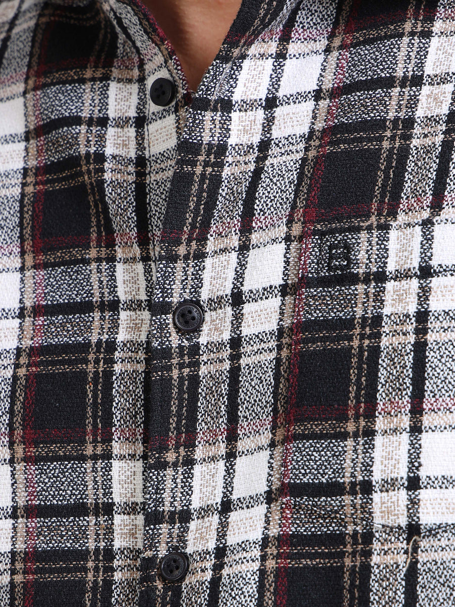 Black Rise Moss Checks Cotton Blend Shirt