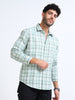Green Checks Moss Cotton Blend Shirt