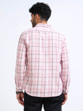 Pink Checks Moss Cotton Blend Shirt