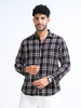 Sulfur Black Moss Checks Cotton Blend Shirt