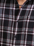 Sulfur Black Moss Checks Cotton Blend Shirt