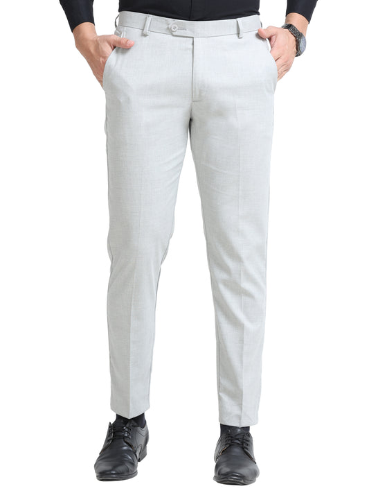 MEN’S LT GREY Stylish Business Casual Look with Trousers