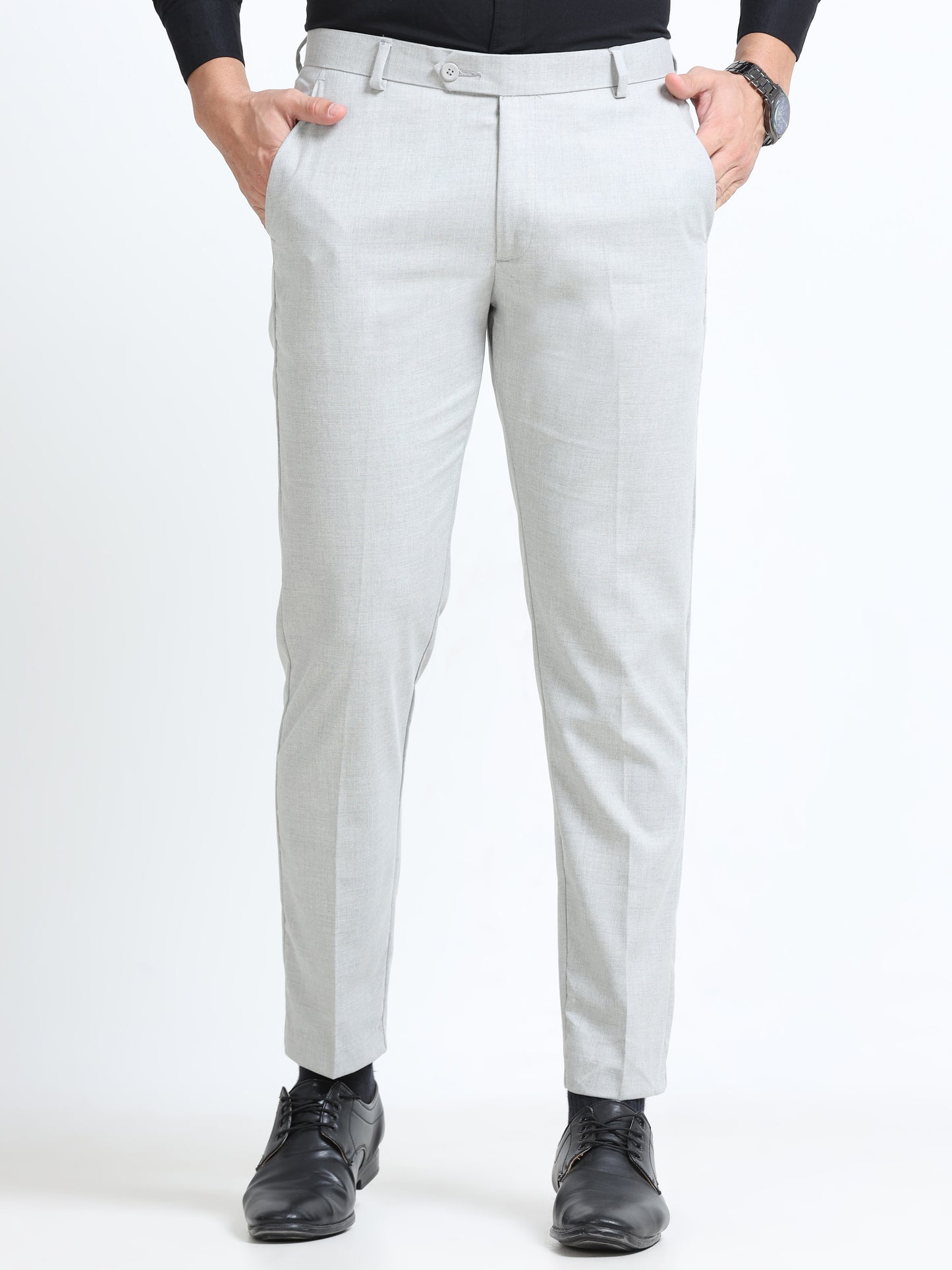 MEN’S LT GREY Stylish Business Casual Look with Trousers