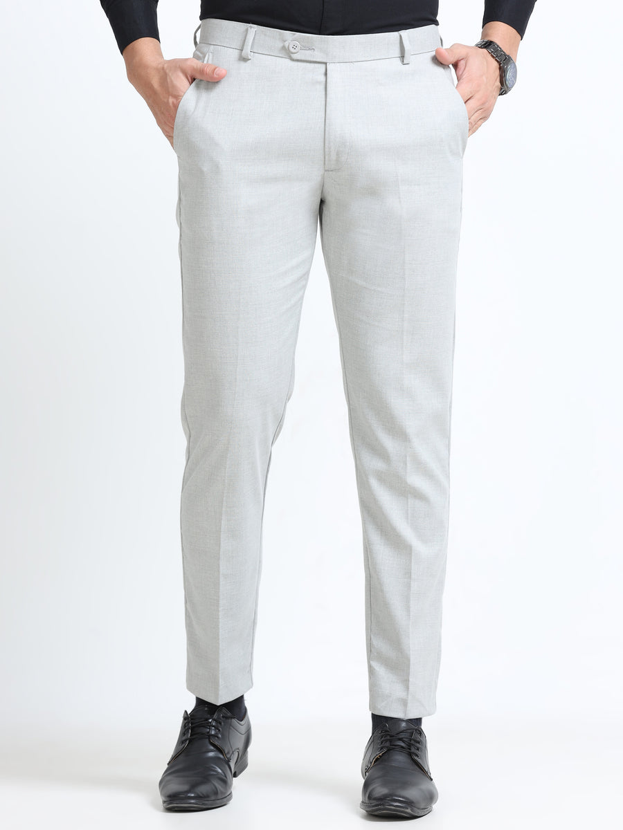 MEN’S LT GREY Stylish Business Casual Look with Trousers
