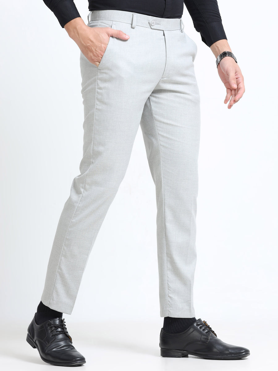 MEN’S LT GREY Stylish Business Casual Look with Trousers