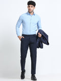 MEN’S ROYAL BLUE Slim-Fit Trousers for a Sleek, Professional Appearance