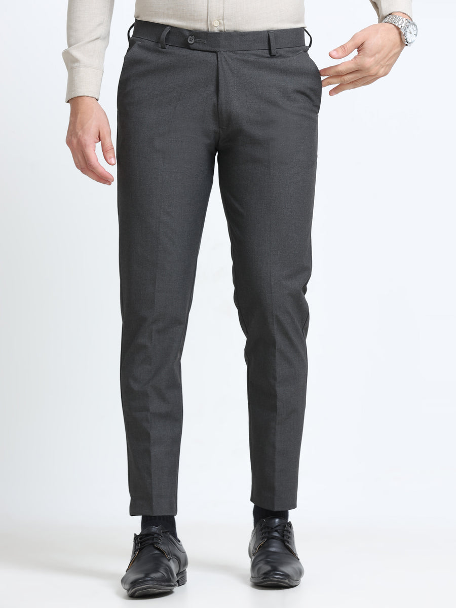 MEN’S LT BEIGE Slim-Fit Trousers for a Sleek, Professional Appearance