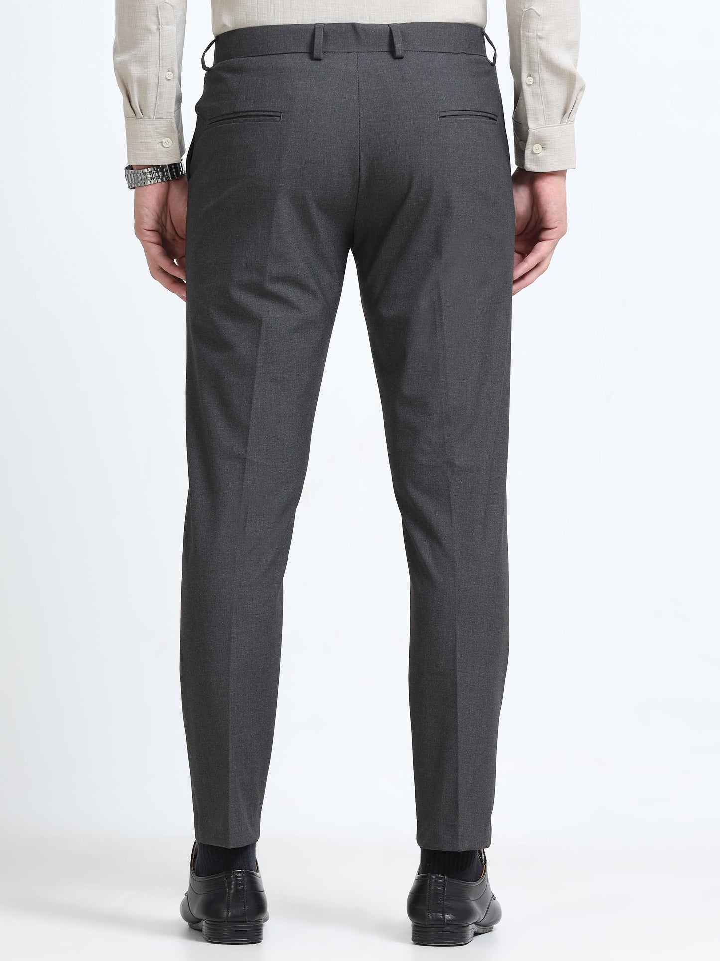MEN’S LT BEIGE Slim-Fit Trousers for a Sleek, Professional Appearance