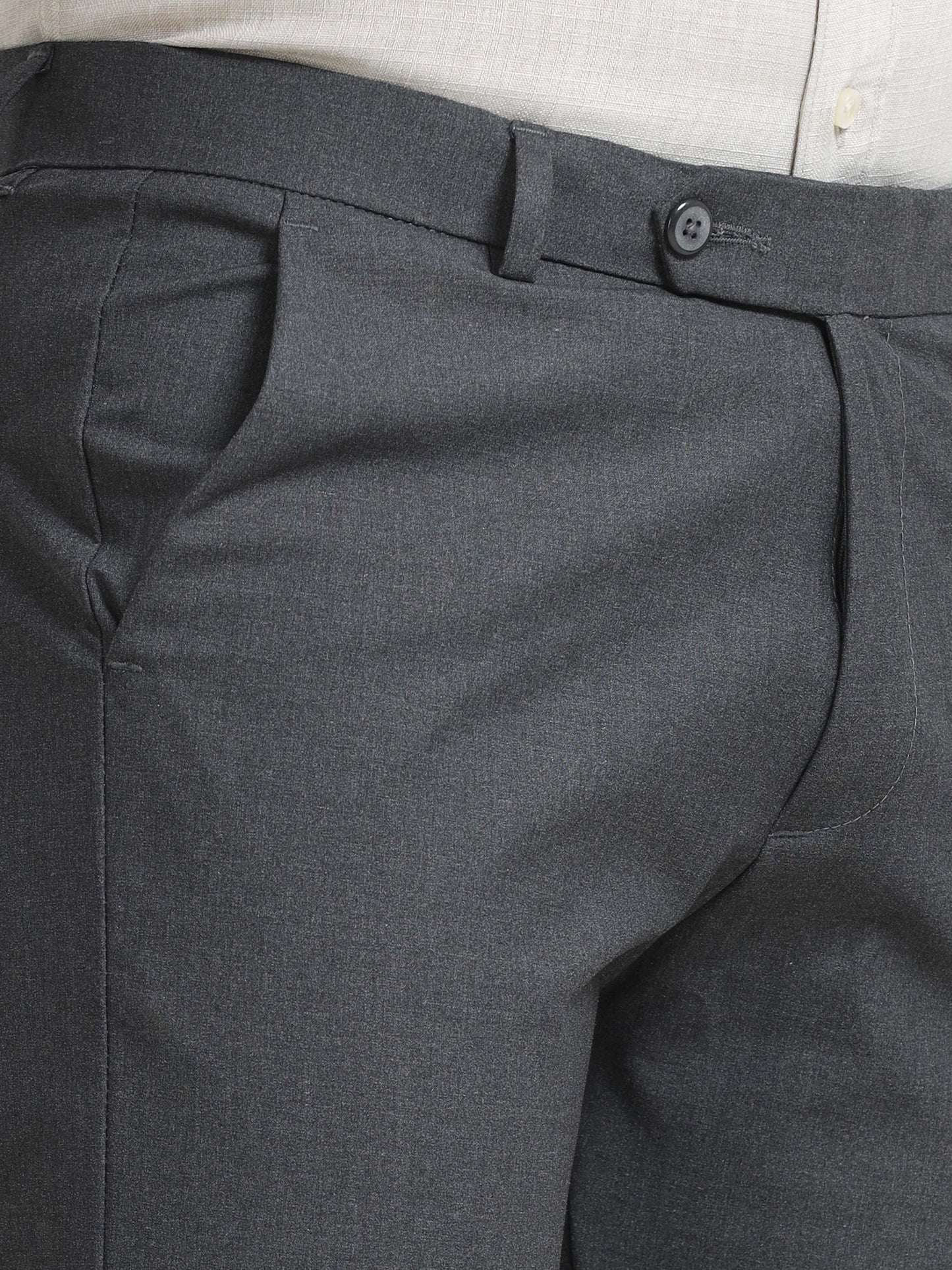 MEN’S LT BEIGE Slim-Fit Trousers for a Sleek, Professional Appearance