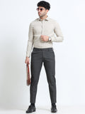 MEN’S LT BEIGE Slim-Fit Trousers for a Sleek, Professional Appearance
