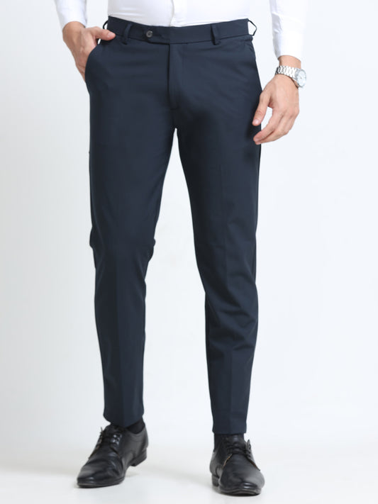 MEN’S LT BROWN Slim-Fit Trousers for a Sleek, Professional Appearance