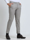 MEN’S LT GREY Slim-Fit Trousers for a Sleek, Professional Appearance
