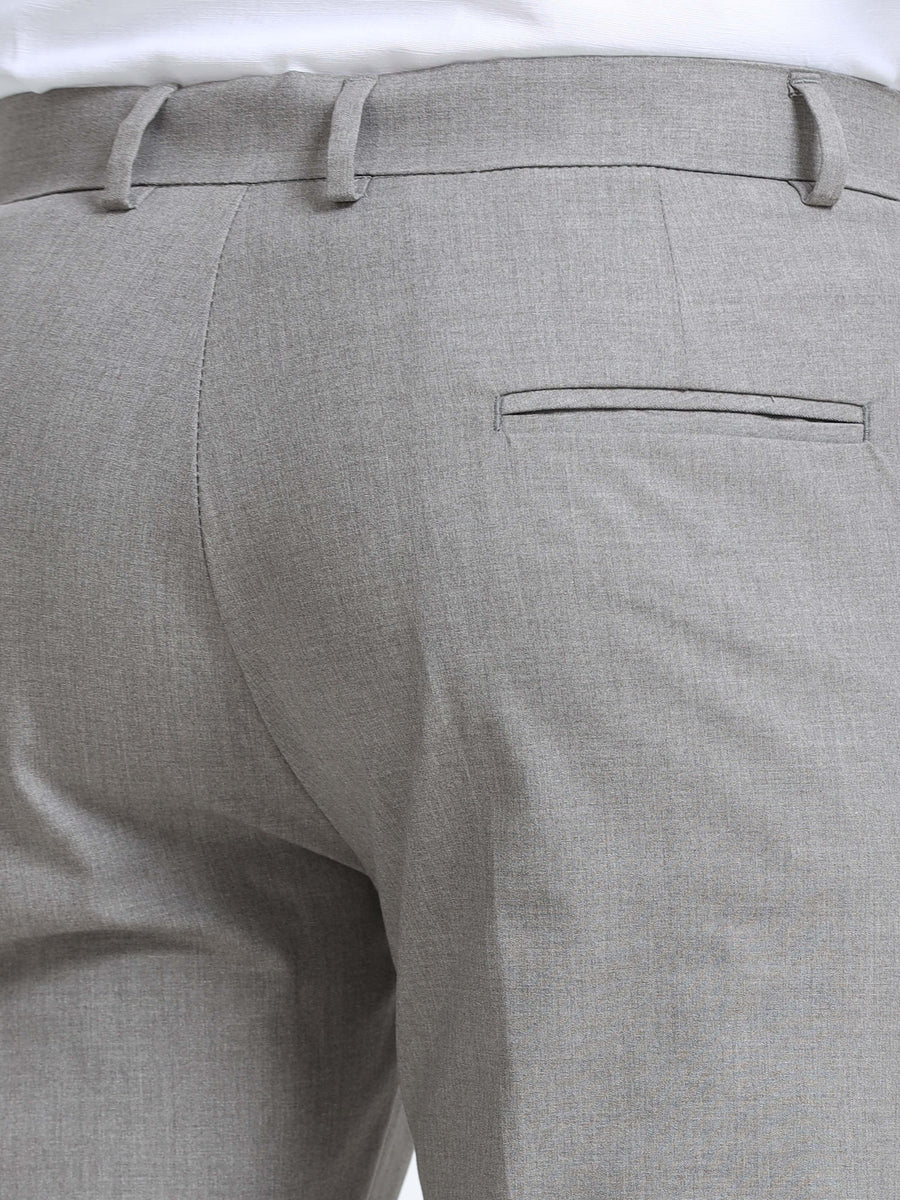 MEN’S LT GREY Slim-Fit Trousers for a Sleek, Professional Appearance