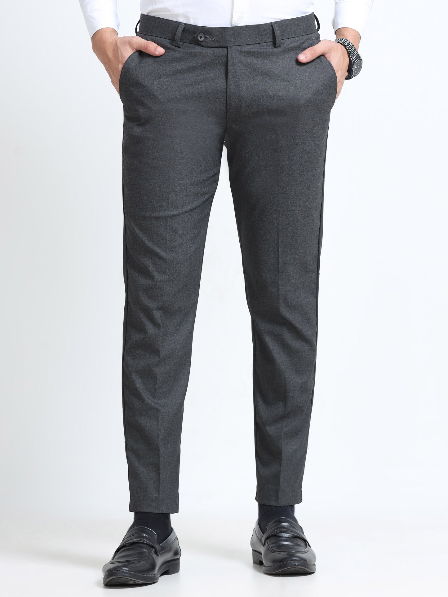 MEN’S LT GREY Stylish Business Casual Look with Trousers