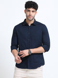Men's NAVY Casual Button-Down Shirt for Effortless Style
