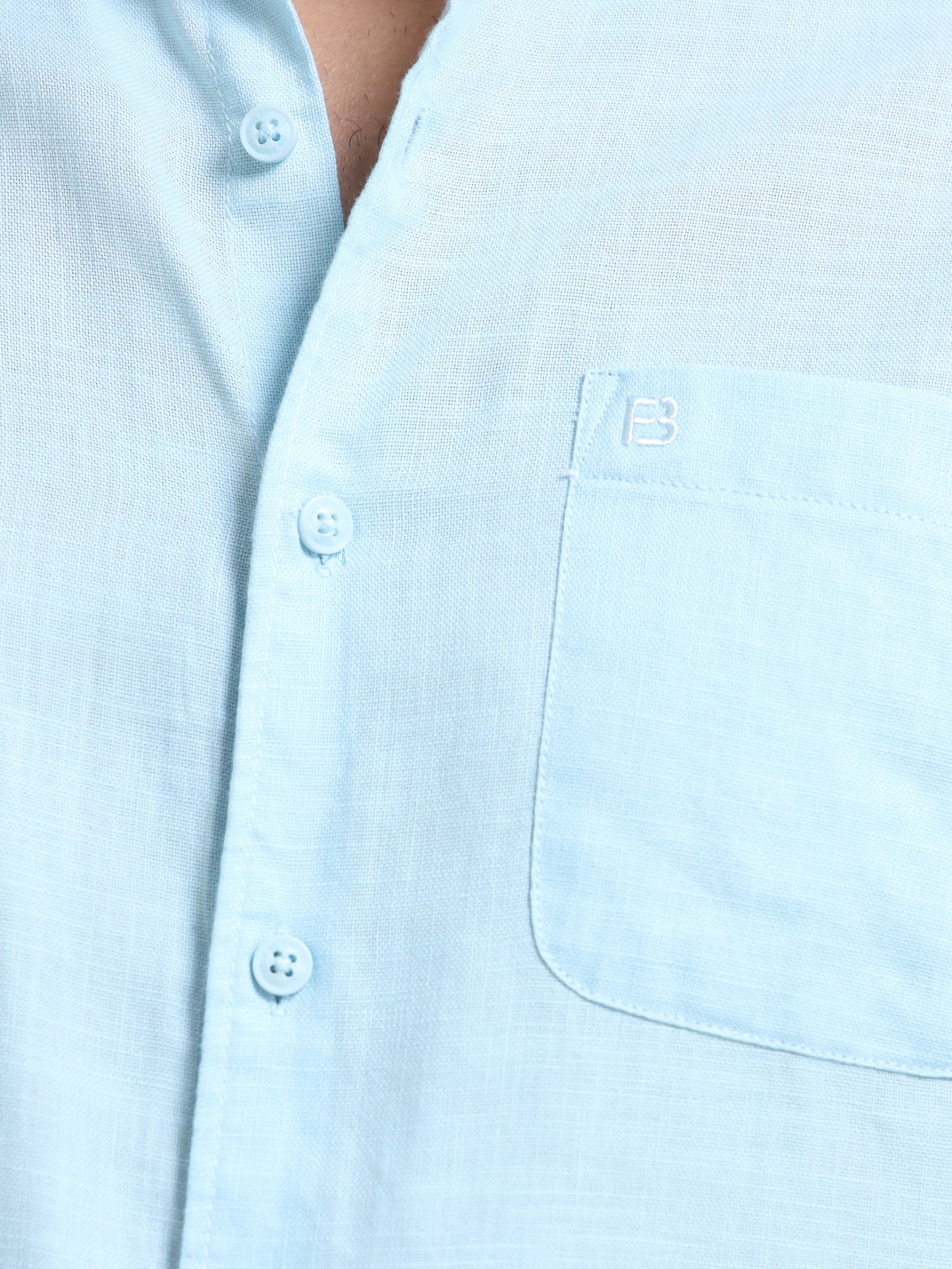 Men's SKY BLUE Casual Button-Down Shirt for Effortless Style