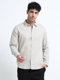 Men's NATURAL Casual Button-Down Shirt for Effortless Style